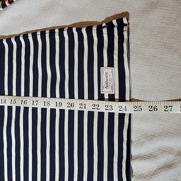TALBOTS Navy White Striped Long Sleeve Top Blouse Size Medium EUC - Picture 5 of 6